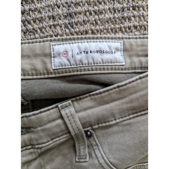 AG Adriano Goldschmied The Abbey Ankle Petite Jeans Women 29p Olive Pre Owned - Picture 4 of 8